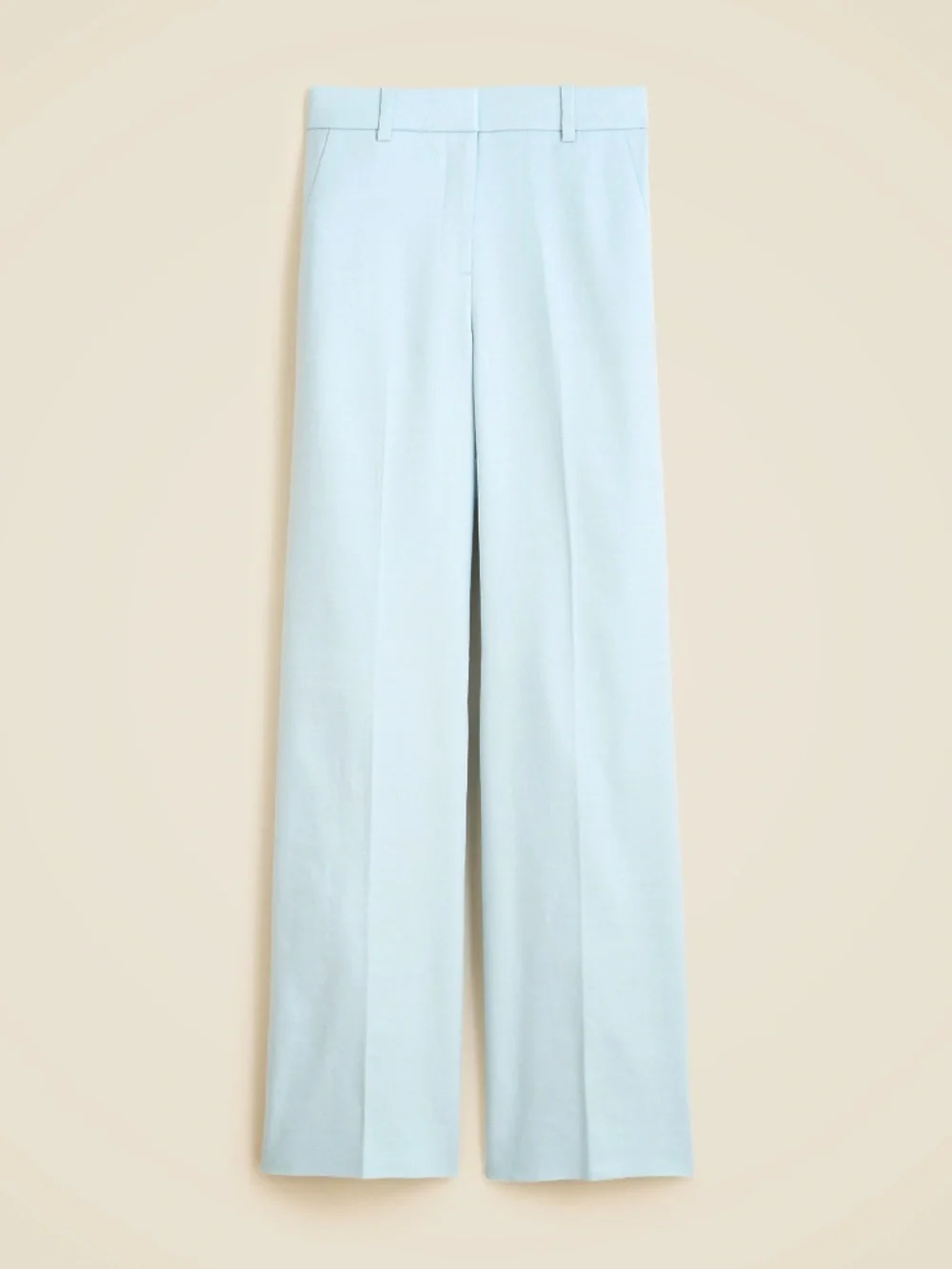 New JCREW Size 4 T Tall Carolina Flare Pant Stretch Linen Blend Edgewater BZ414 - Picture 4 of 5